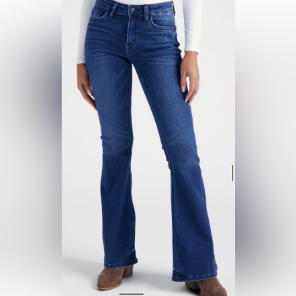 Flying Monkey High Rise, Wide leg, Blue Jeans